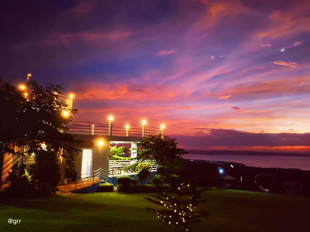 Reddish pink with lavender hue skies as seen from ASEMCO Hilltop Resort.