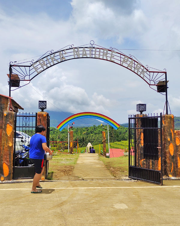 Entrance gate of Erika's Nature Park.