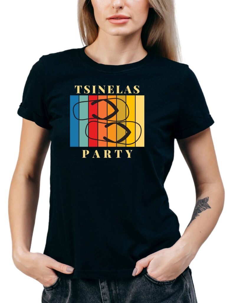 Retro Tshirt Design for Tsinelas Party.