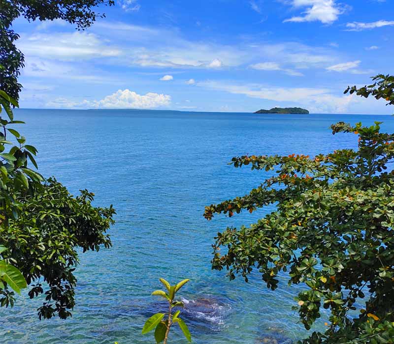 Dalutan island as seen from the Costa De Batang Beach.